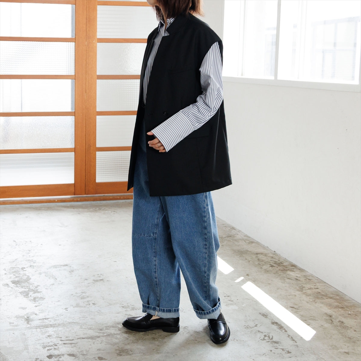 【26AW】ソフトガラスレザーローファー/661308