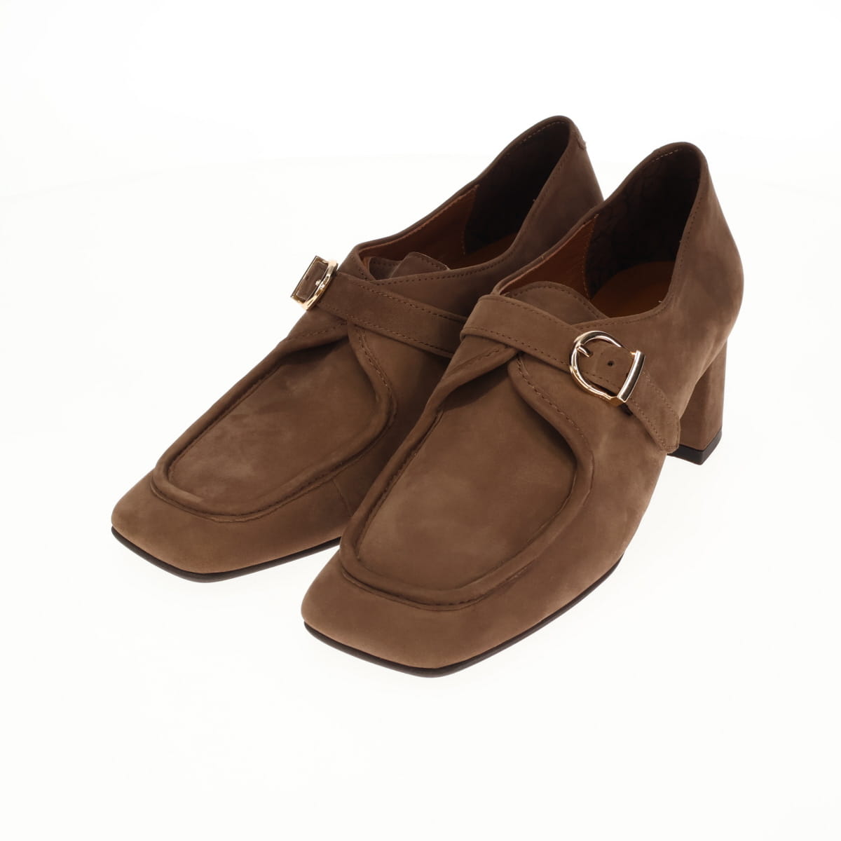 《予約/10月中旬入荷予定》【26AW】5cmヒールモカデザインシューズ/661311