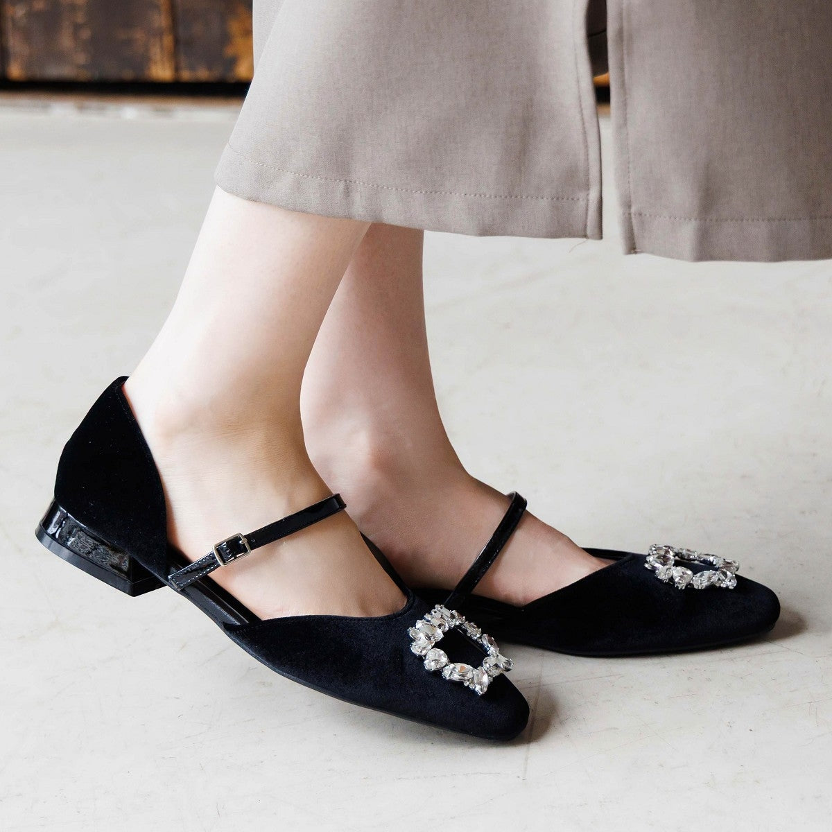 【26AW】HANAEMORI×HIMIKO ビジューセパレートパンプス/661333