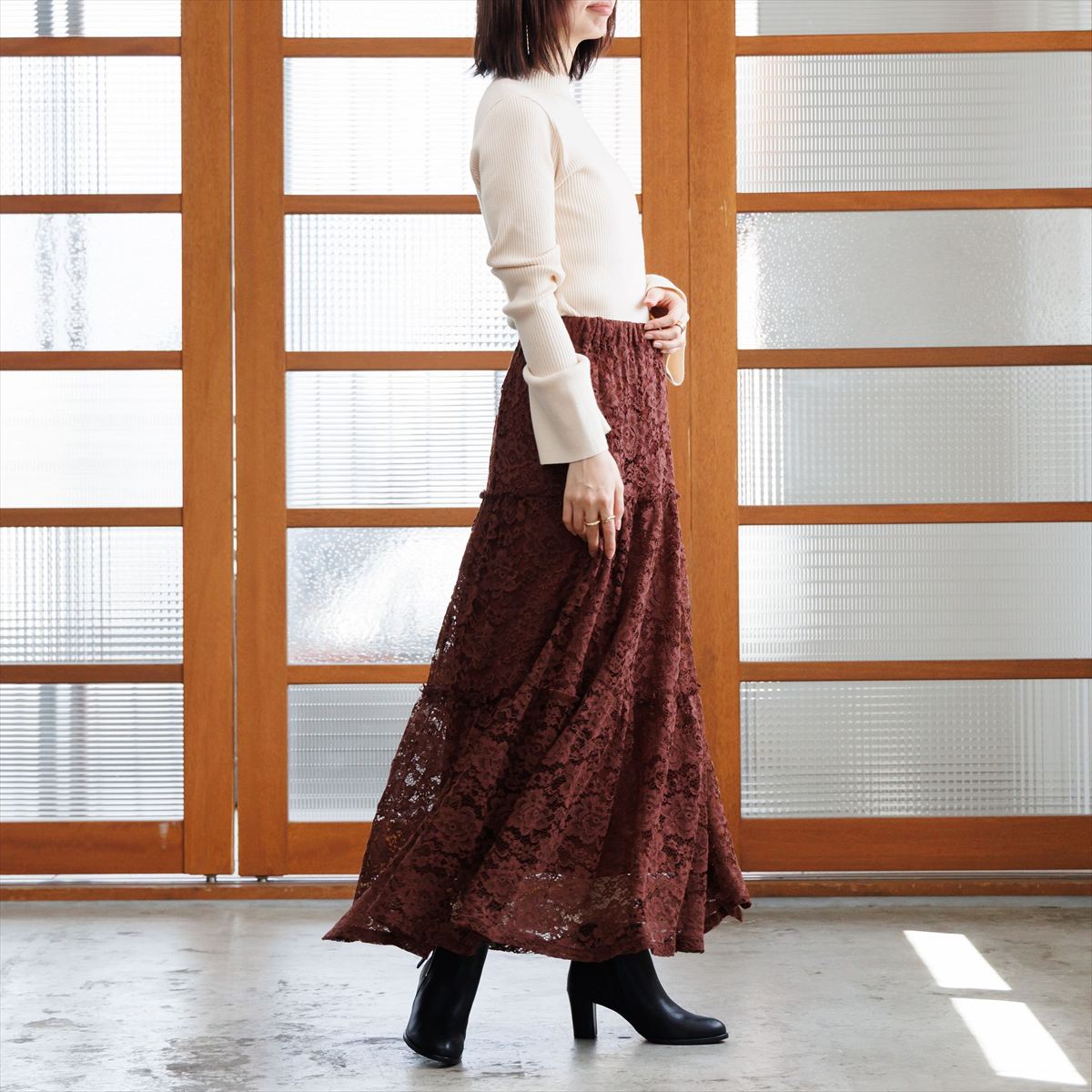 《予約/11月上旬入荷予定》【26AW】サイドジップヒールブーツ/661407