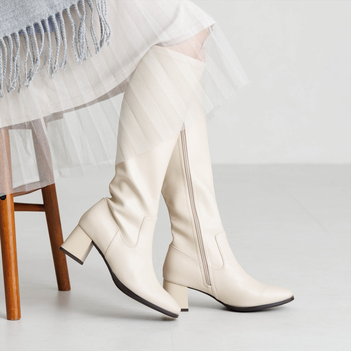 《予約/12月上旬入荷予定》【26AW】美脚ストレッチロングブーツ/661424