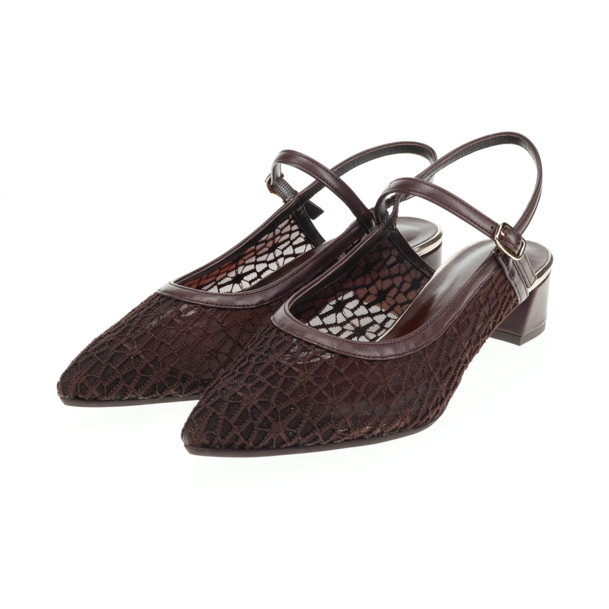 《予約/3月下旬入荷予定》ポインテッドトゥチュールバックストラップ/661505