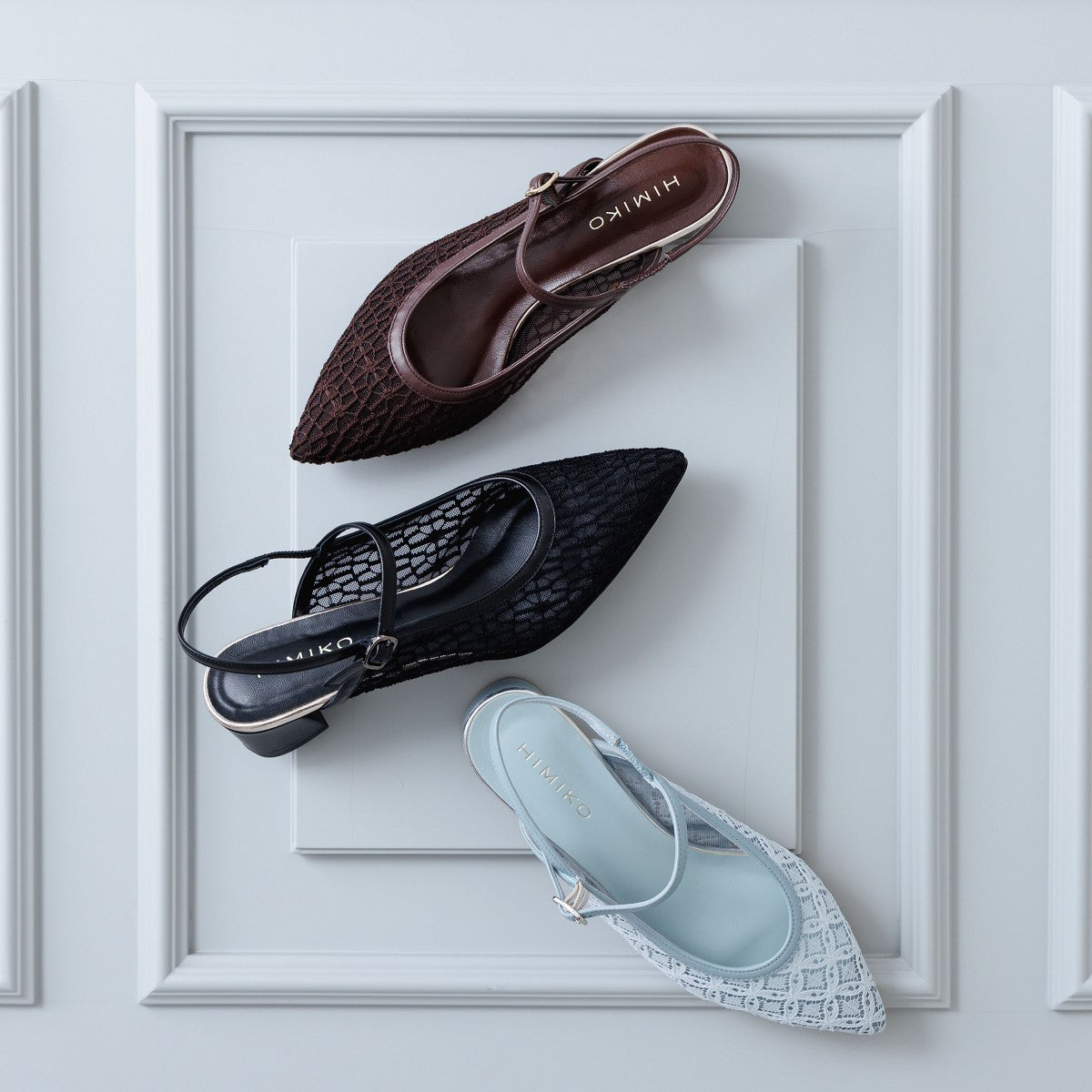 【26SS】ポインテッドトゥチュールバックストラップ/661505