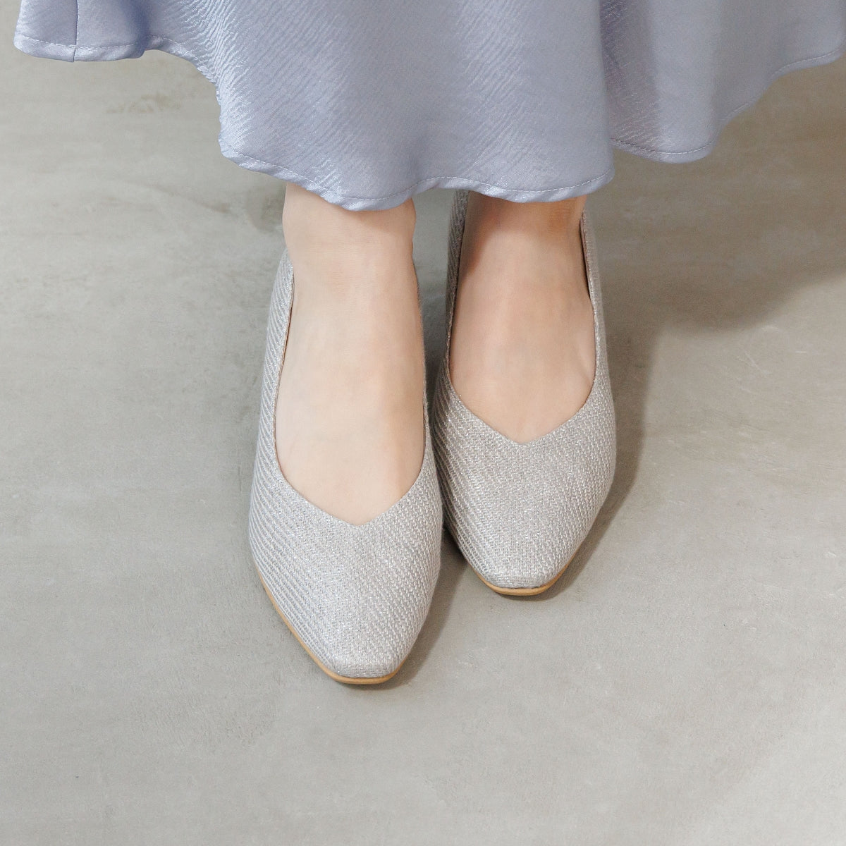 【26SS】ソフトスクエアトゥプレーンパンプス/663102