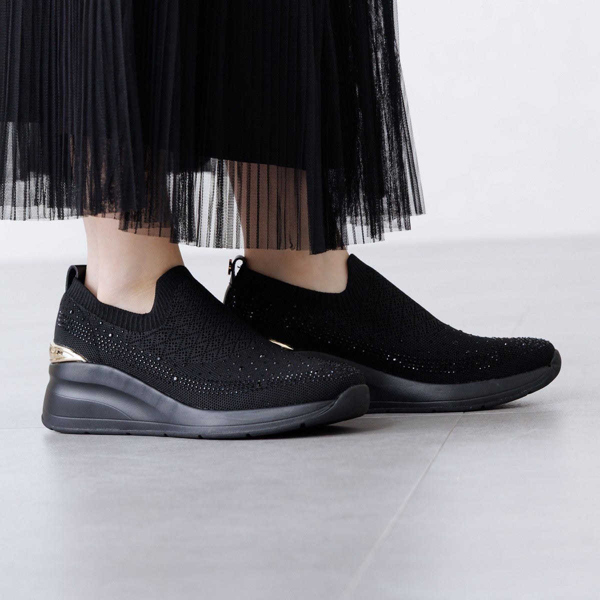 【26SS】ニットヒールアップスニーカー/667101