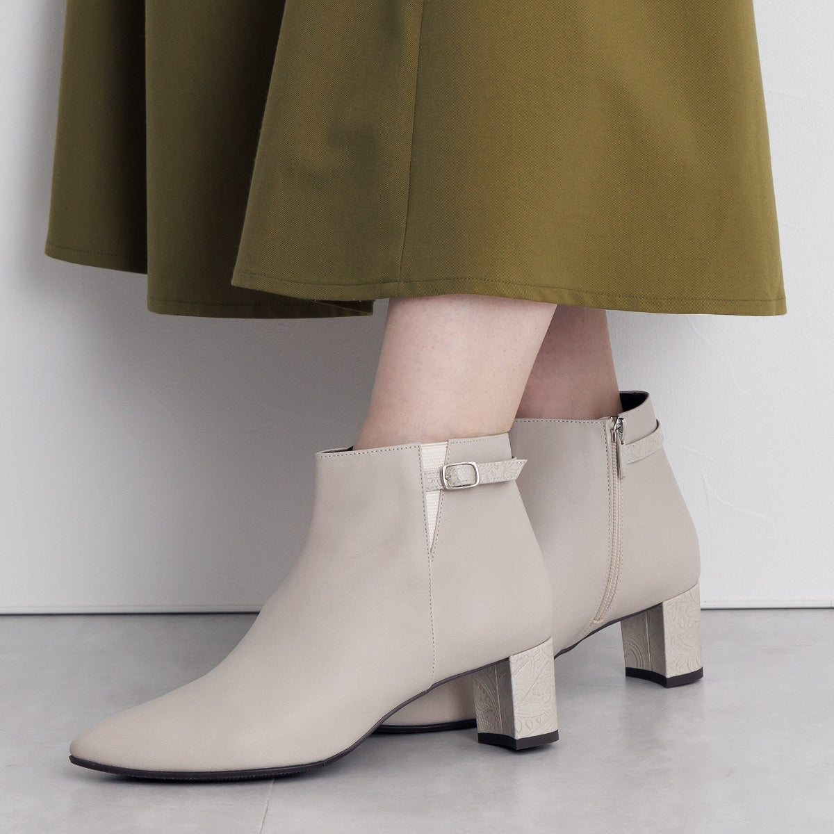 【SALE】５cmヒールベルトデザインブーツ/633404