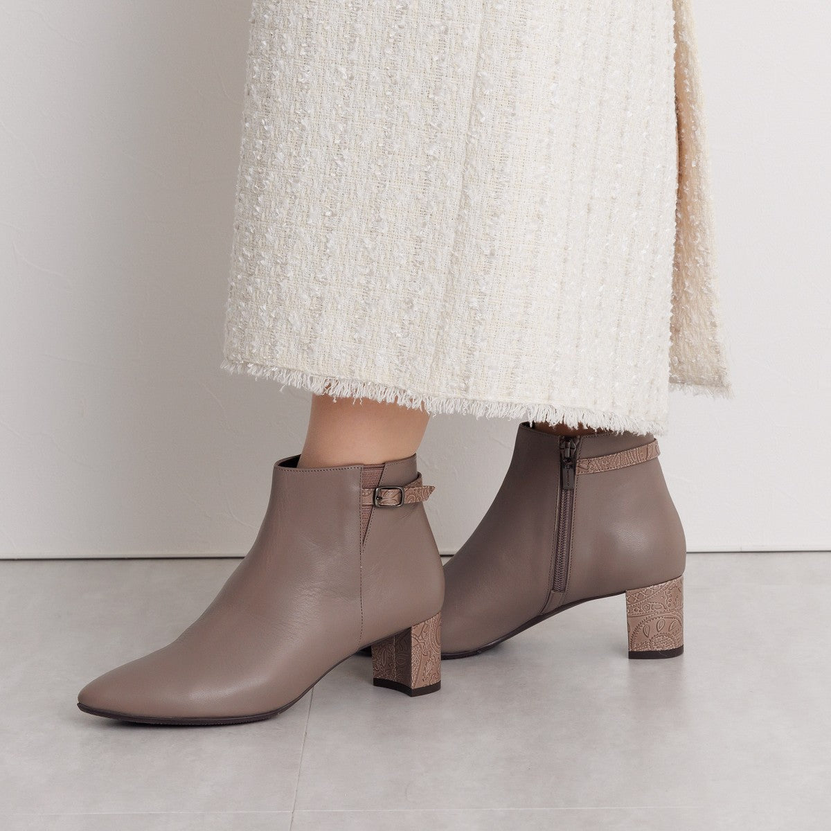 【SALE】５cmヒールベルトデザインブーツ/633404