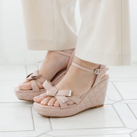 【SALE】【26SS】リボンアクセントキルティングサンダル/564204