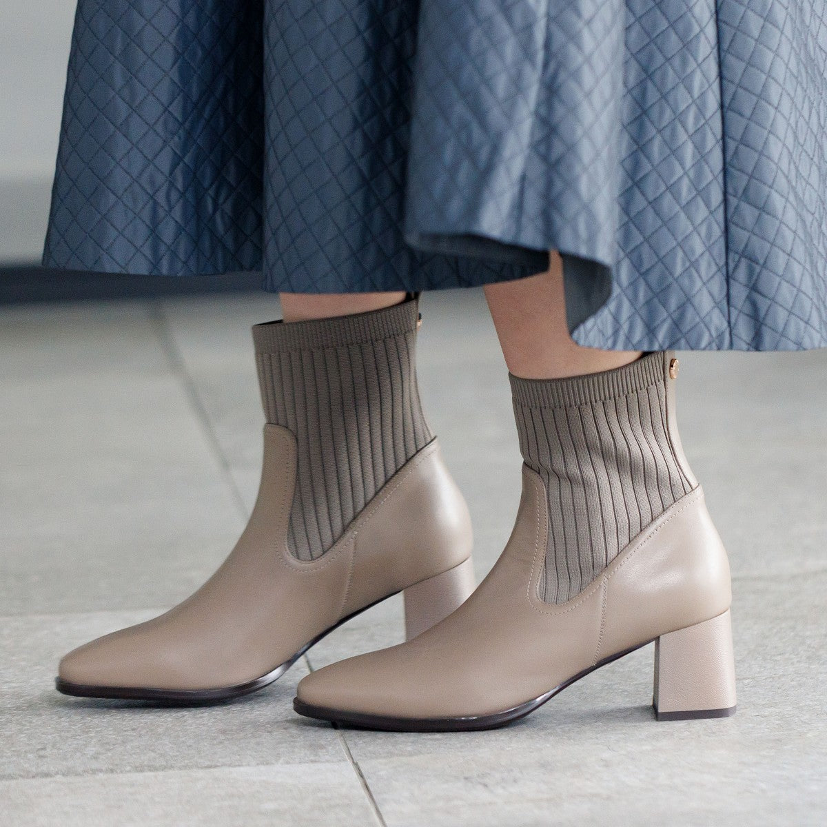 【SALE】リブニットブーツ/631419