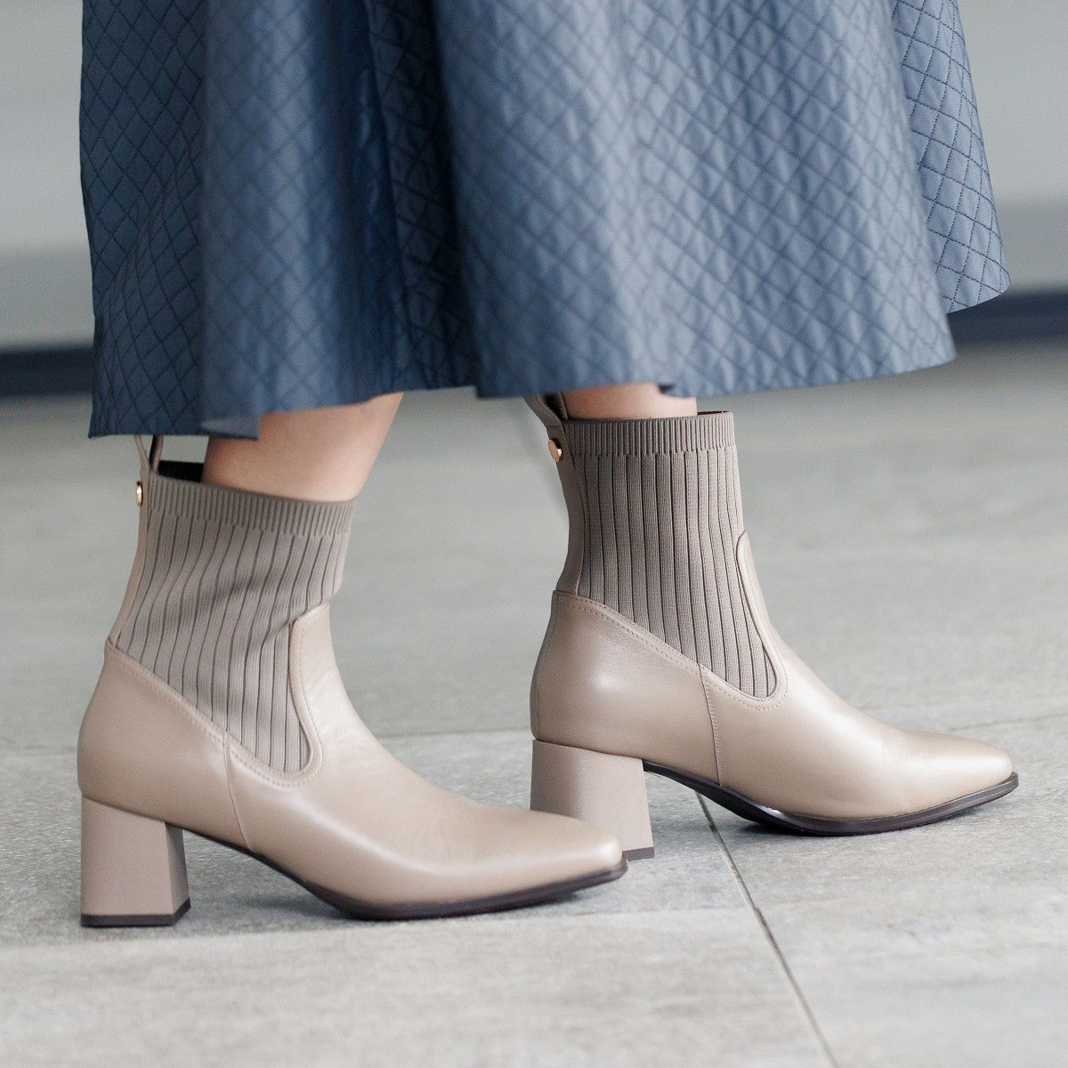 【SALE】リブニットブーツ/631419