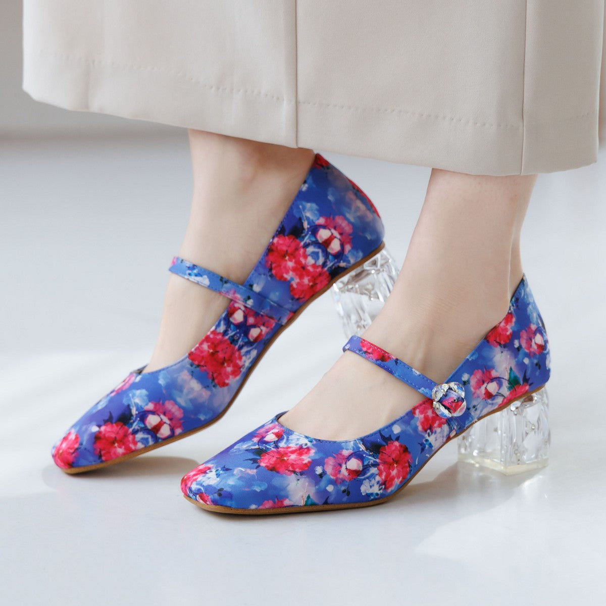 HANAE MORI×HIMIKO クリアヒールメリージェーン/661128 ハナエモリ コラボ
