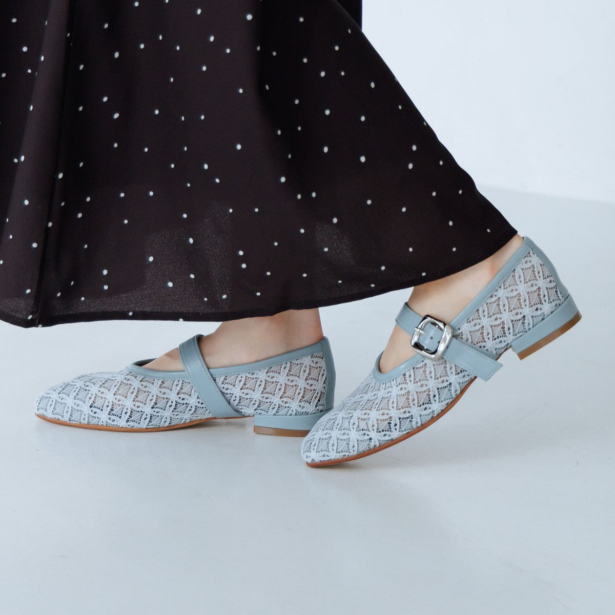 【26SS】チュールフラットメリージェーンパンプス/661115