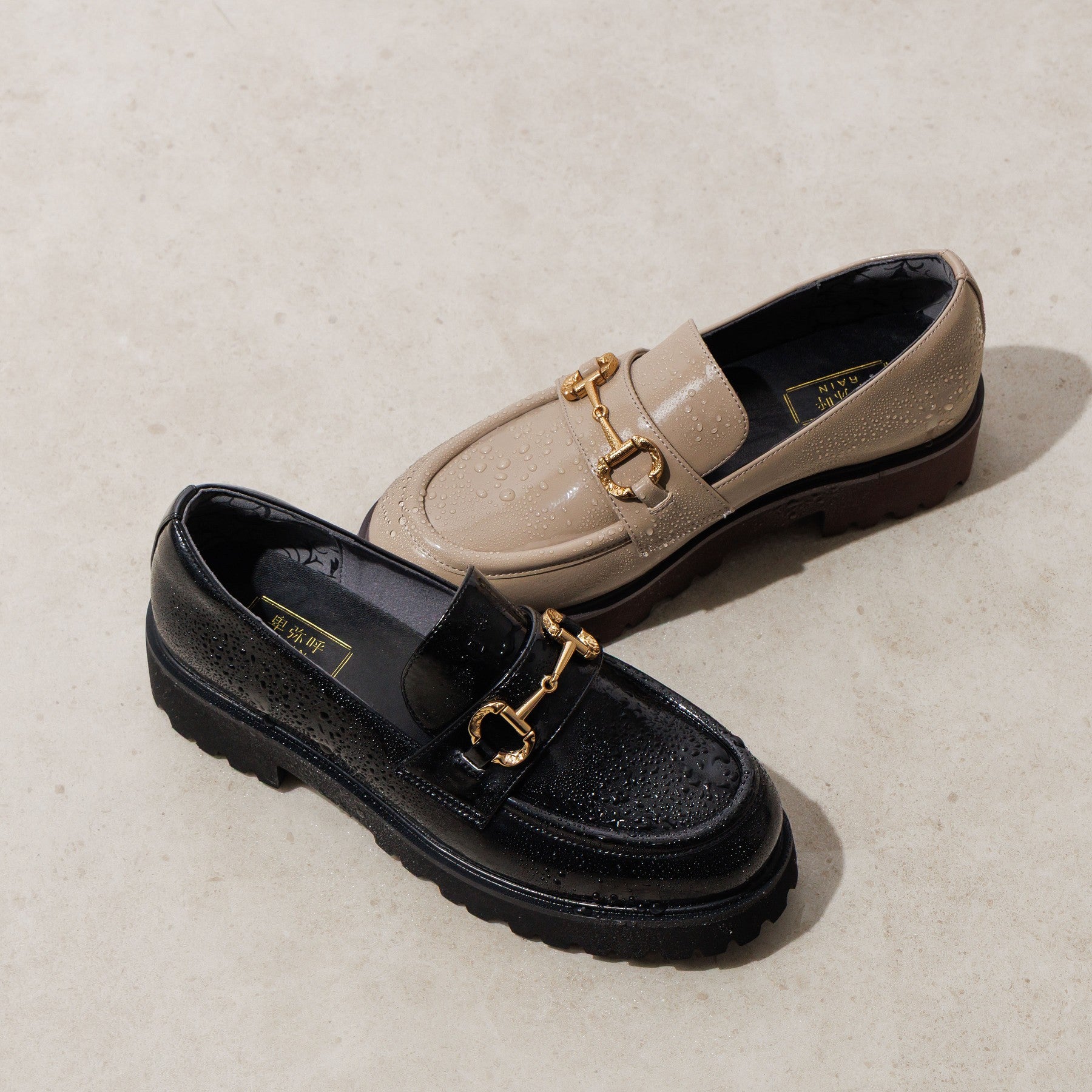 《予約/5月下旬入荷予定》トラックソールレインローファー/664105