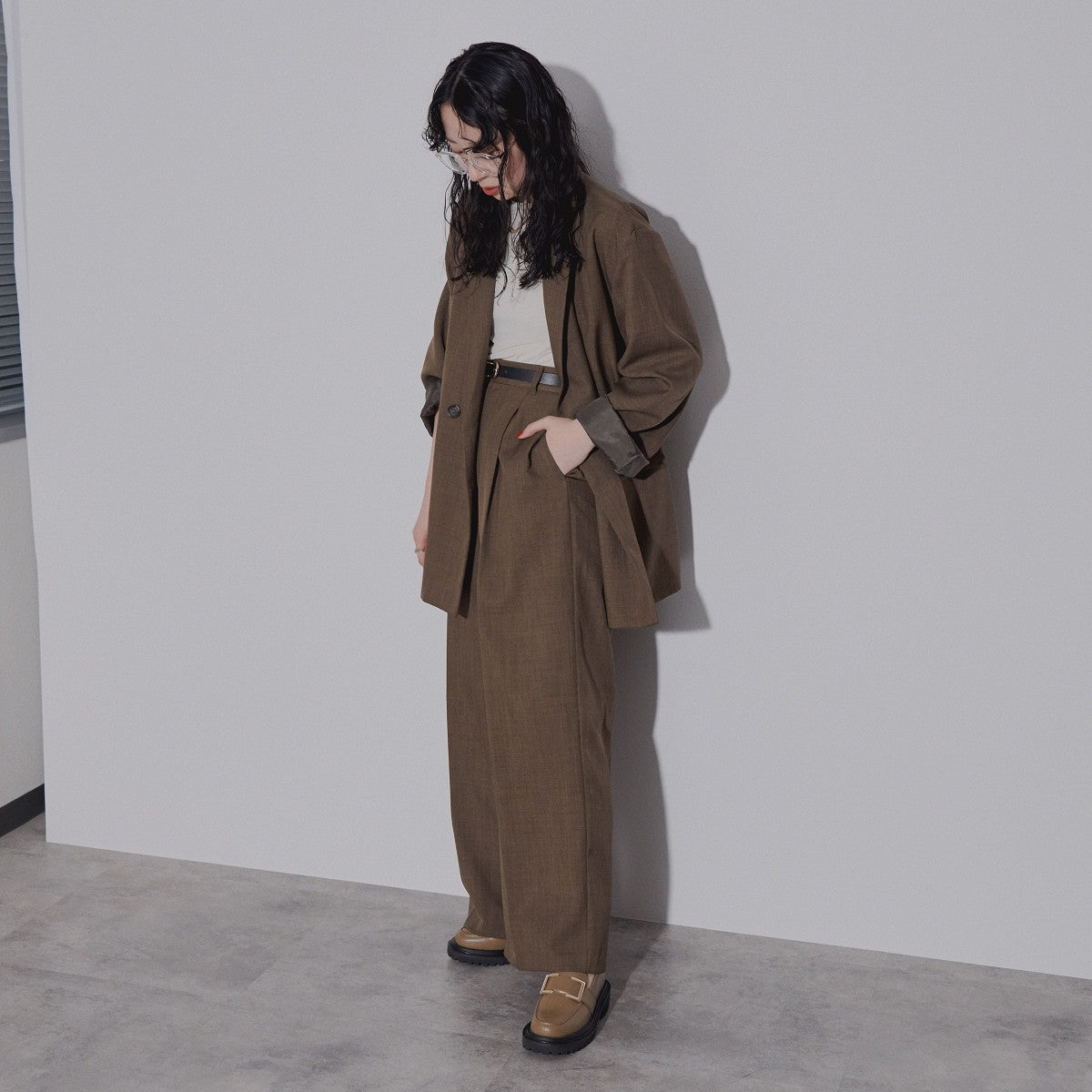 【SALE】バックル厚底ローファー/544107