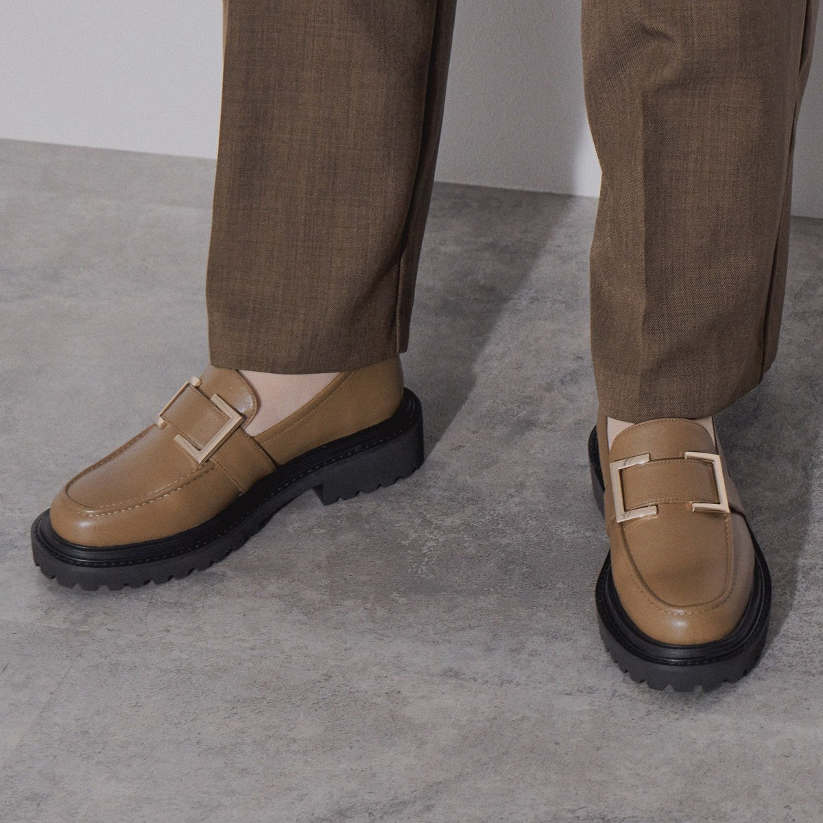 【SALE】バックル厚底ローファー/544107