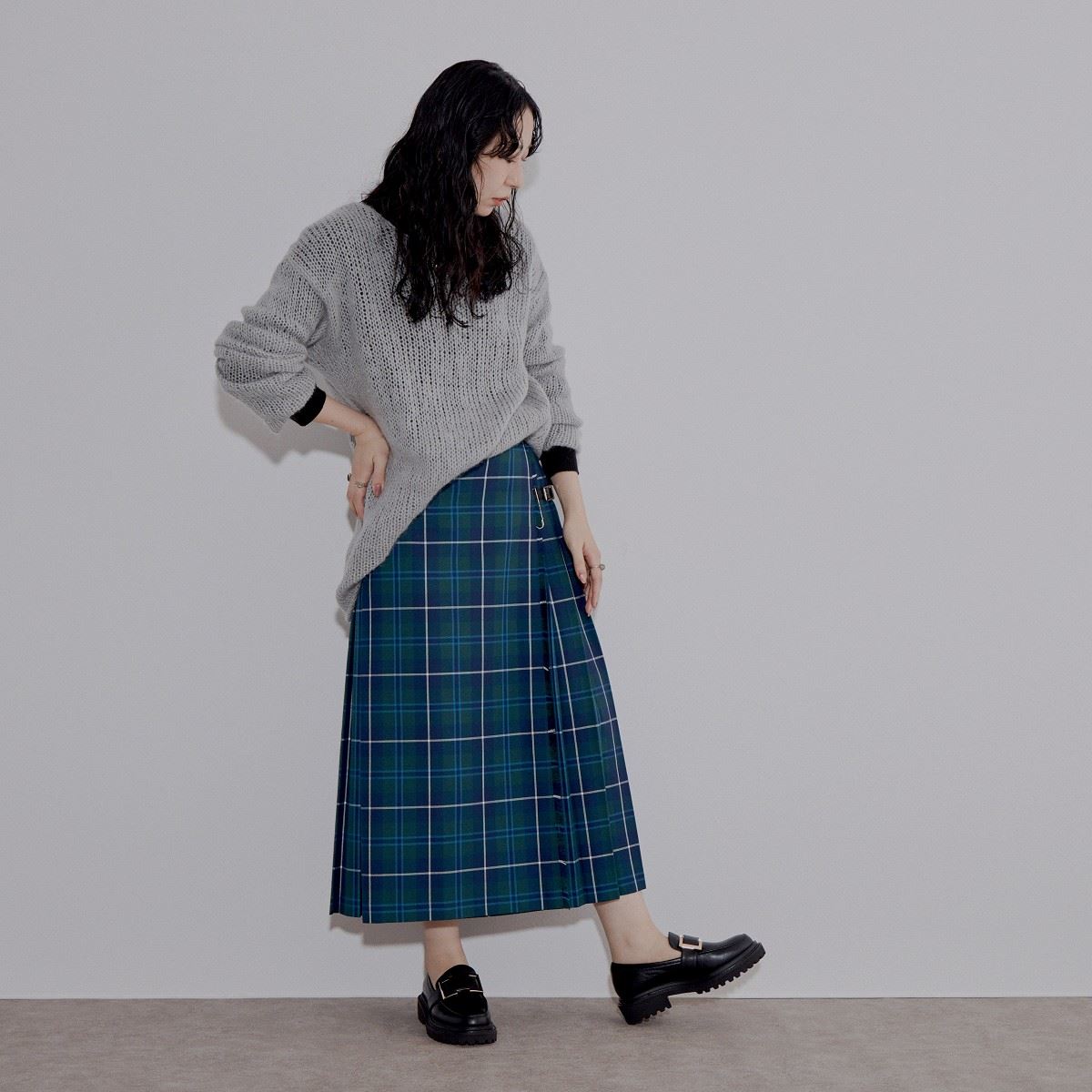 【SALE】バックル厚底ローファー/544107