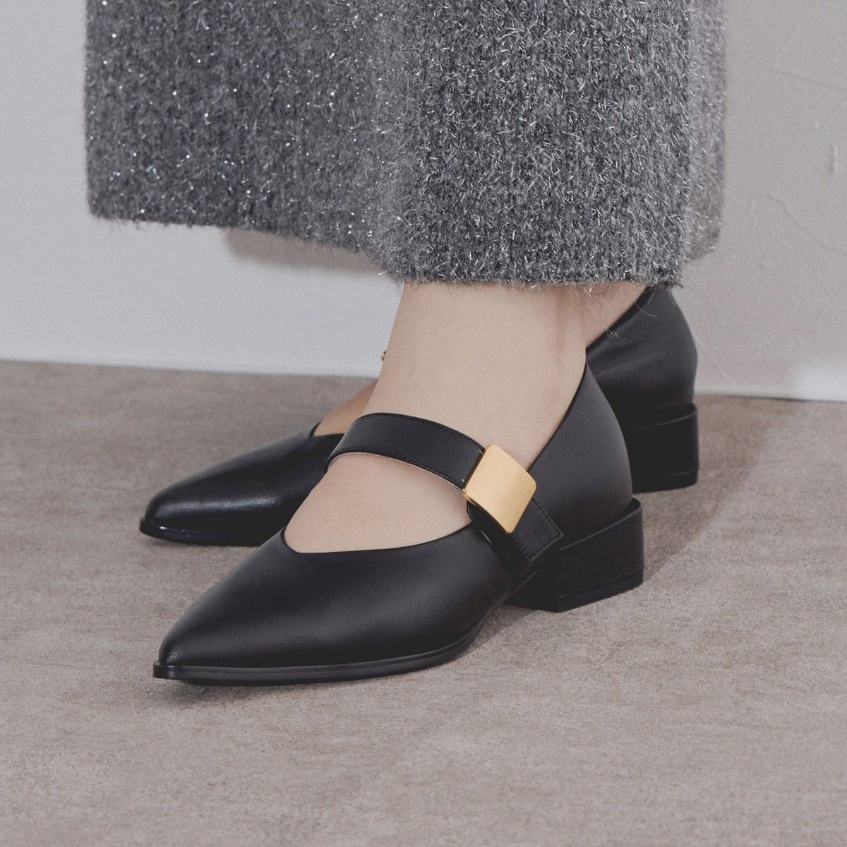 【SALE】メタルパーツワンストラップパンプス/544111