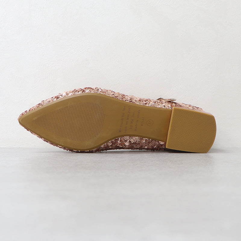 【SALE】スパンコールストラップパンプス/544112