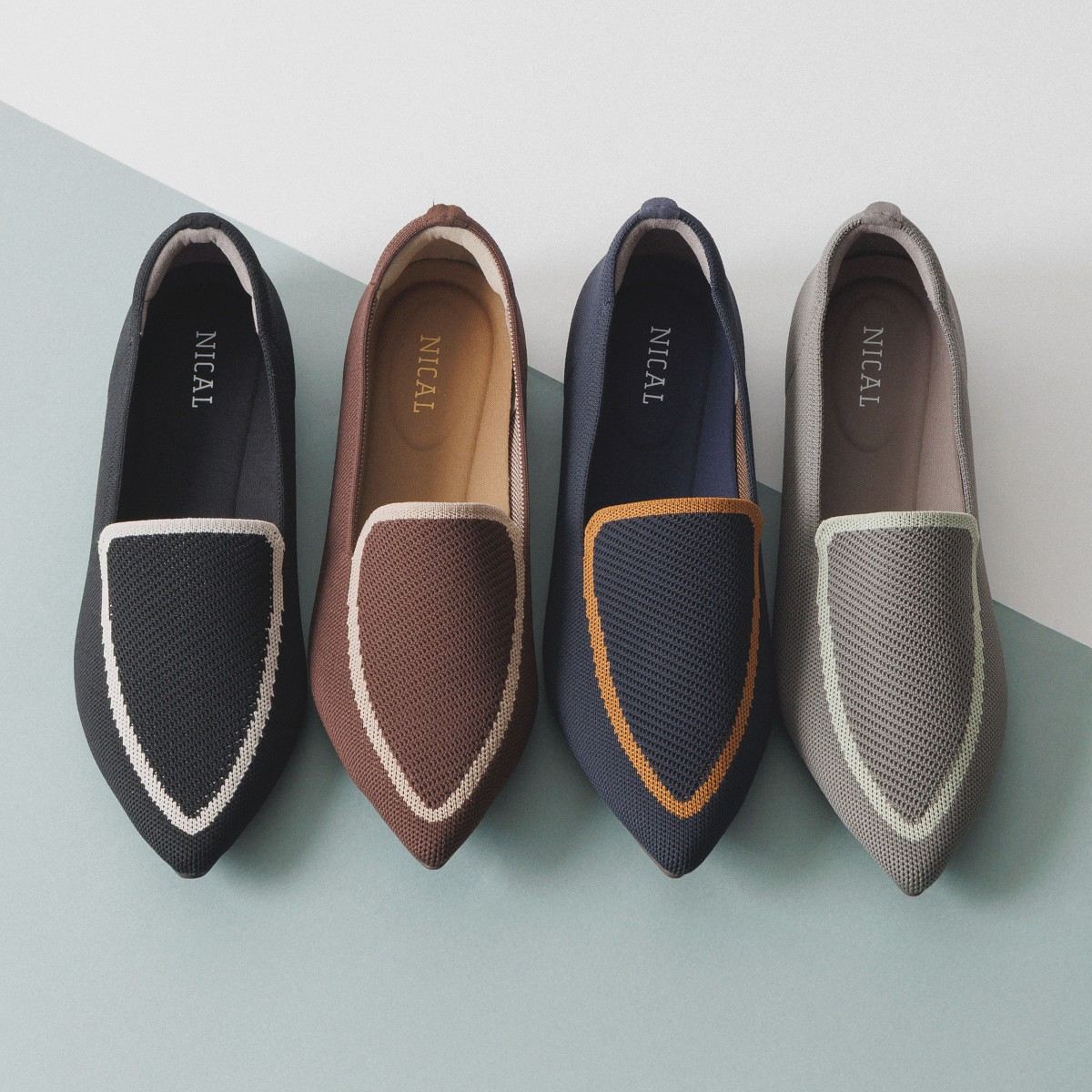 25AW新色】洗えるバイカラーニットパンプス/544304