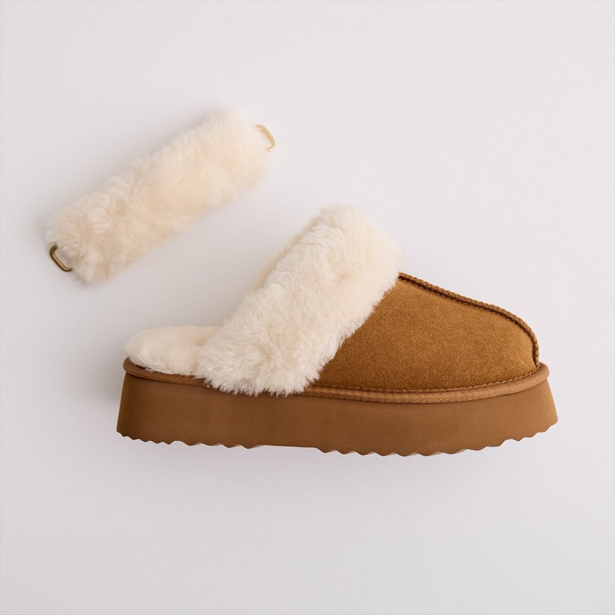 【SALE】新色追加◆ムートンバックストラップサンダル/544319