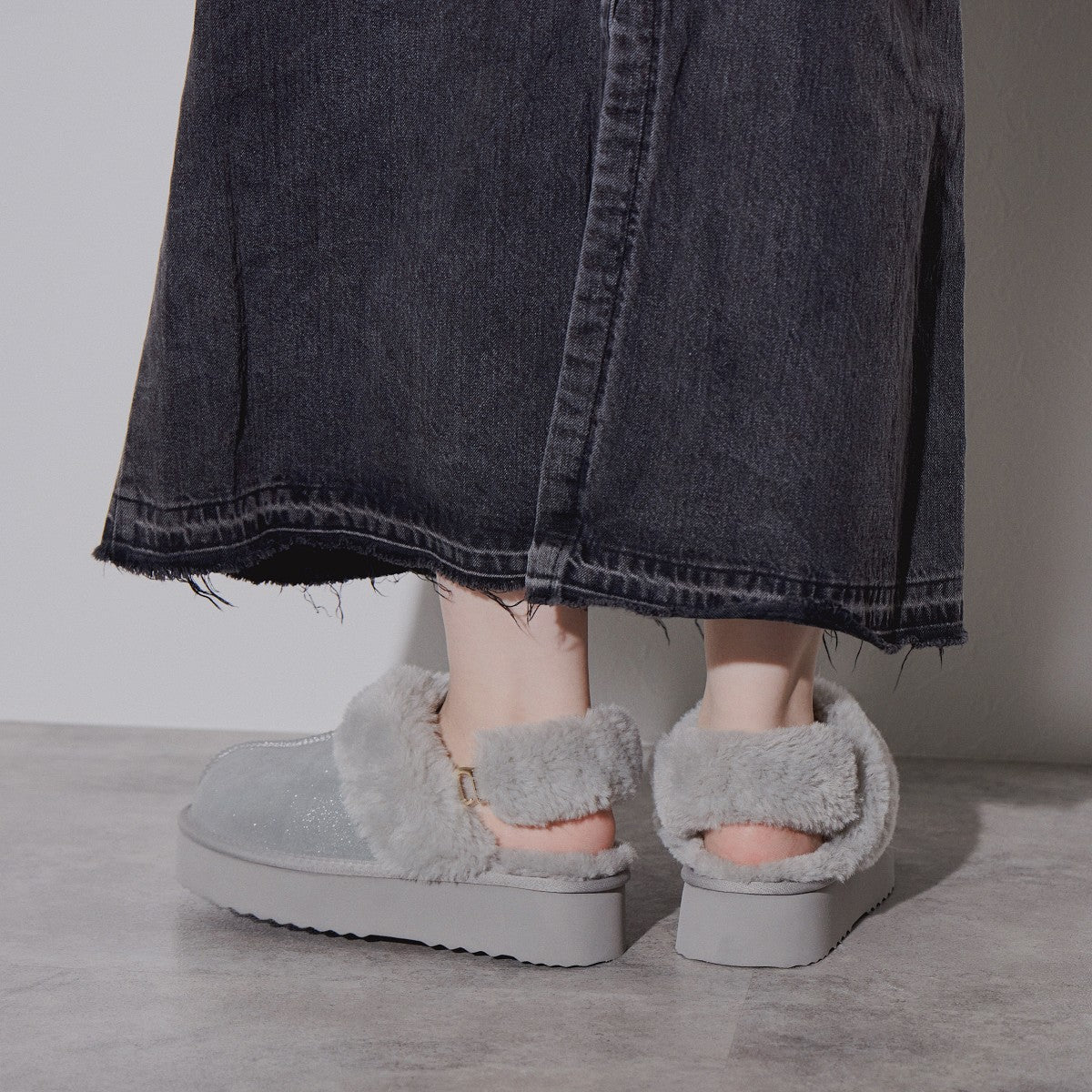 【SALE】新色追加◆ムートンバックストラップサンダル/544319