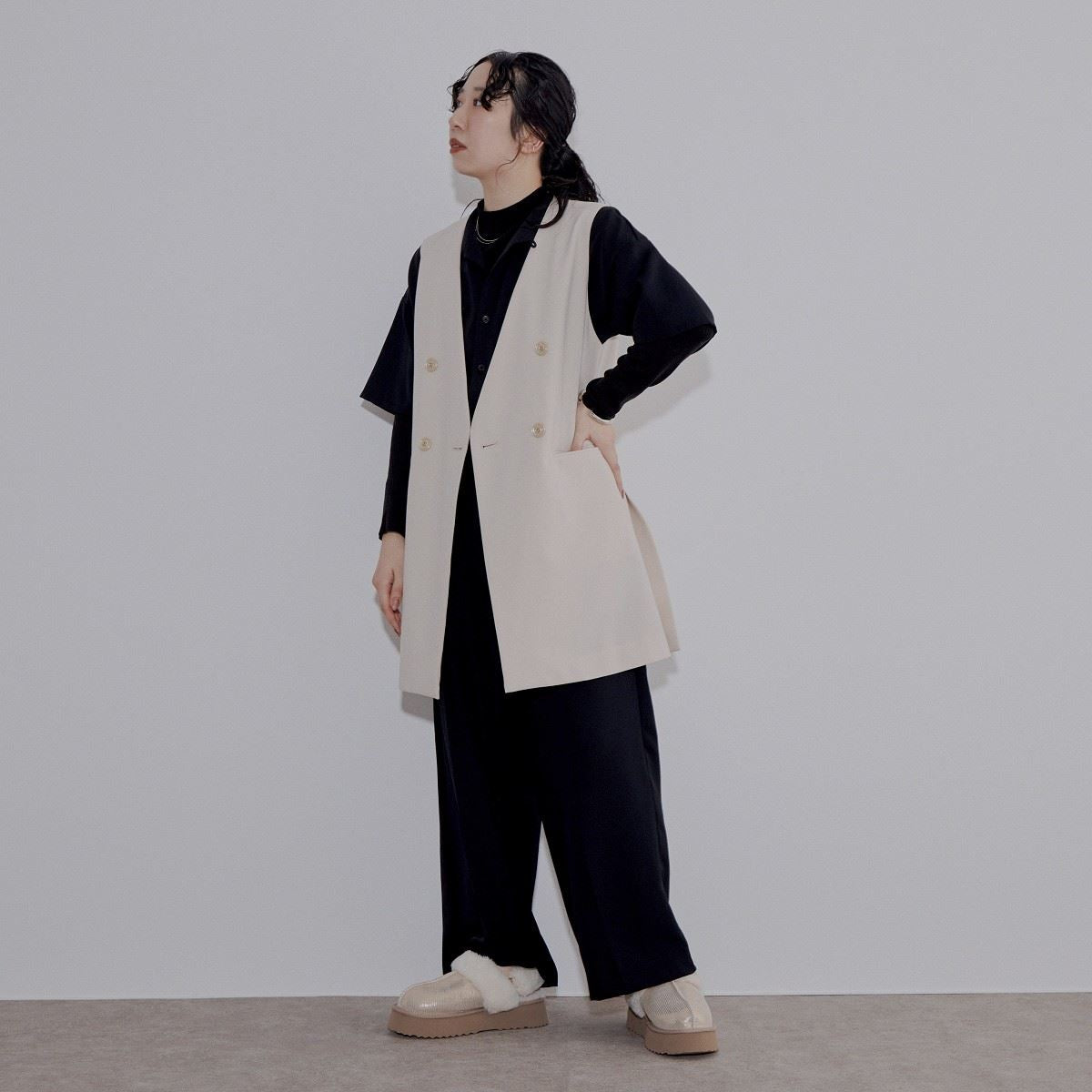 【SALE】新色追加◆ムートンバックストラップサンダル/544319