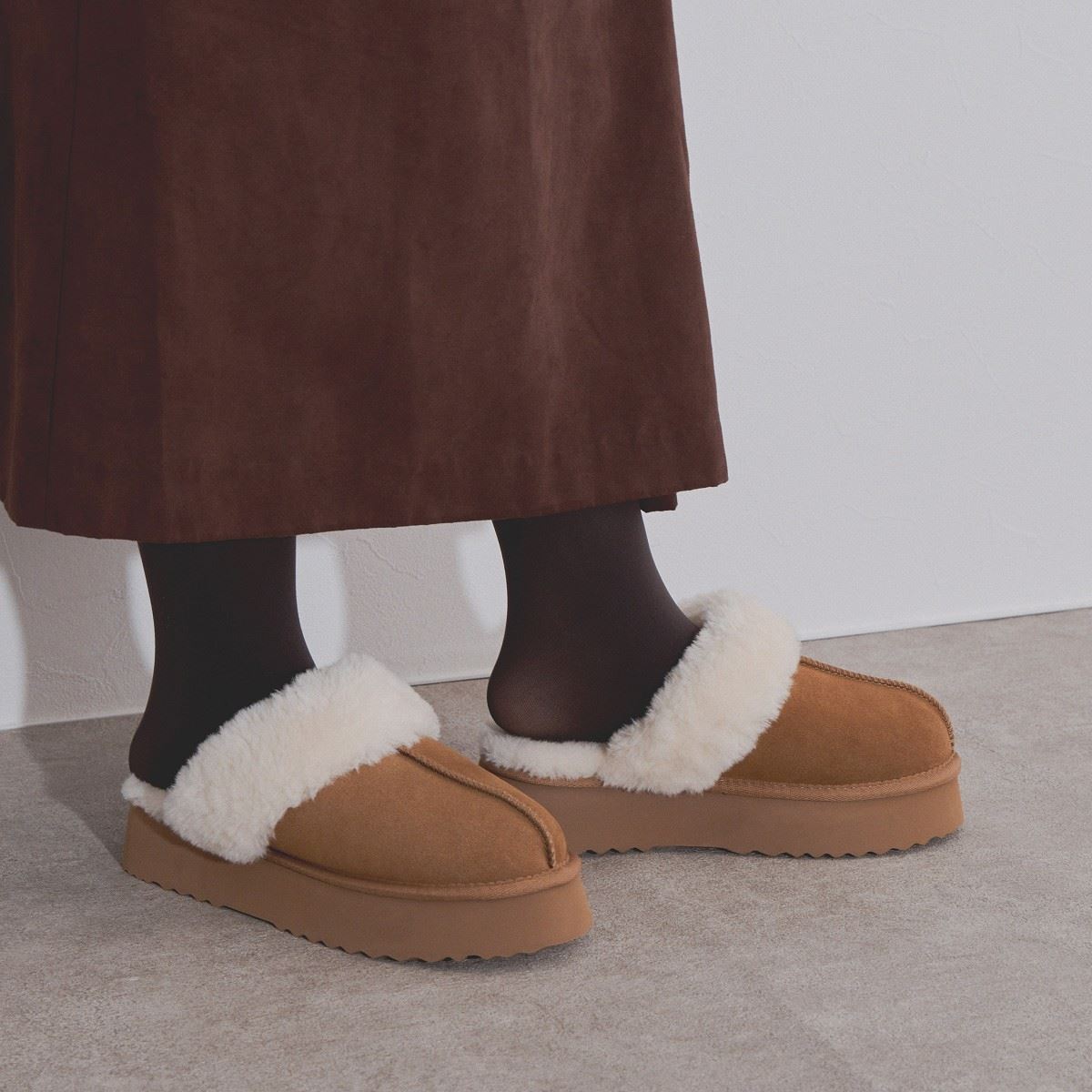 【SALE】新色追加◆ムートンバックストラップサンダル/544319