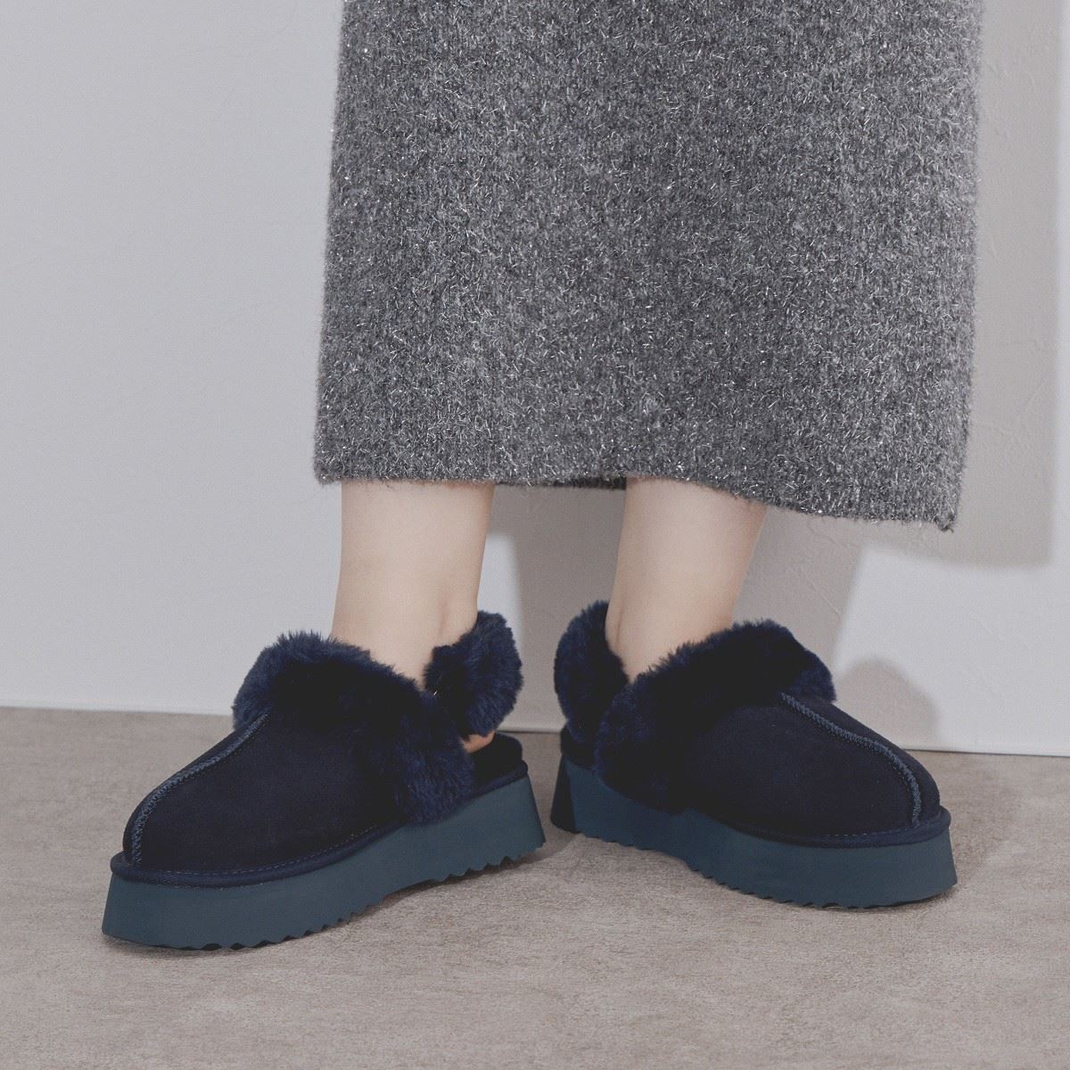 【SALE】新色追加◆ムートンバックストラップサンダル/544319