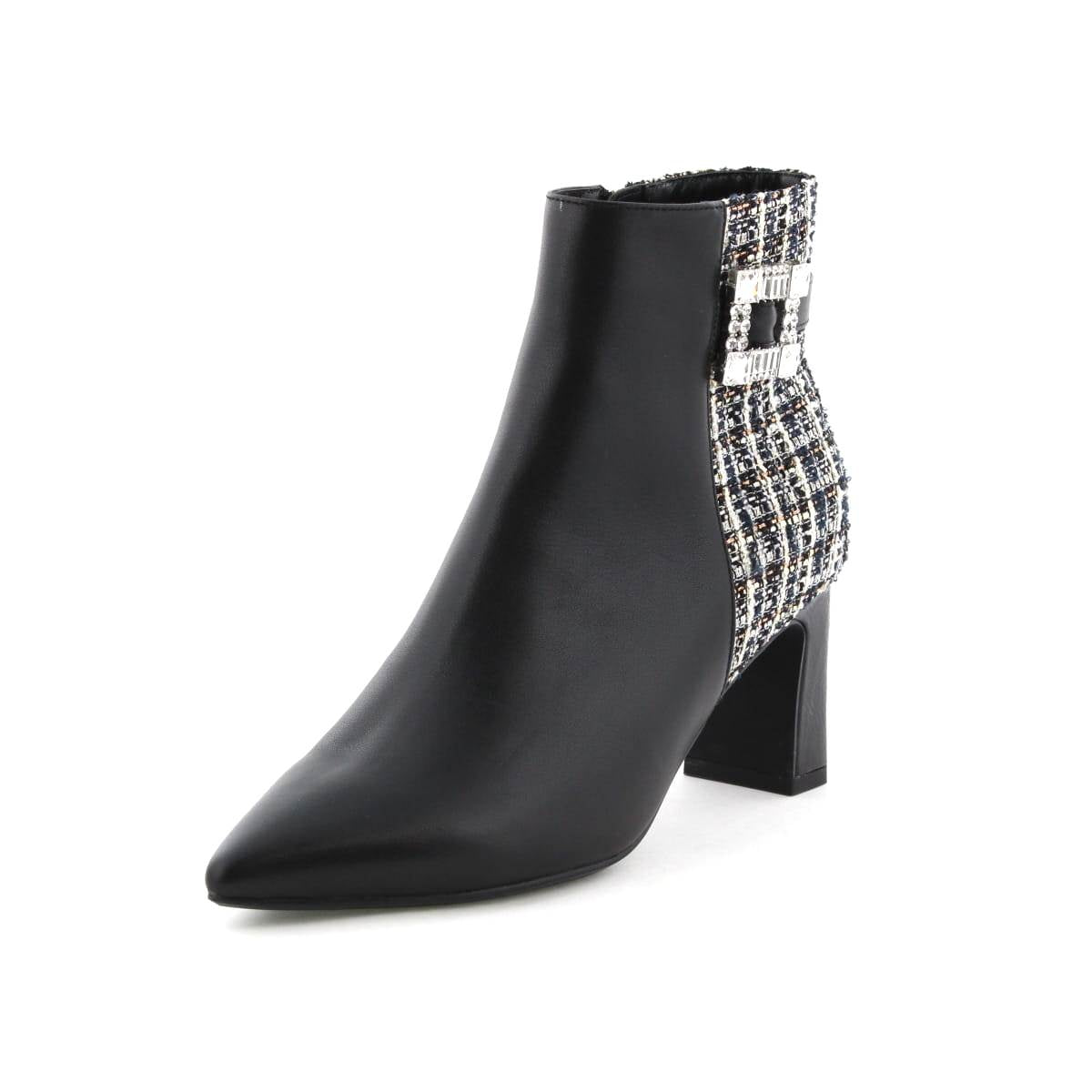 【SALE】ビジューバックルヒールブーツ/544406