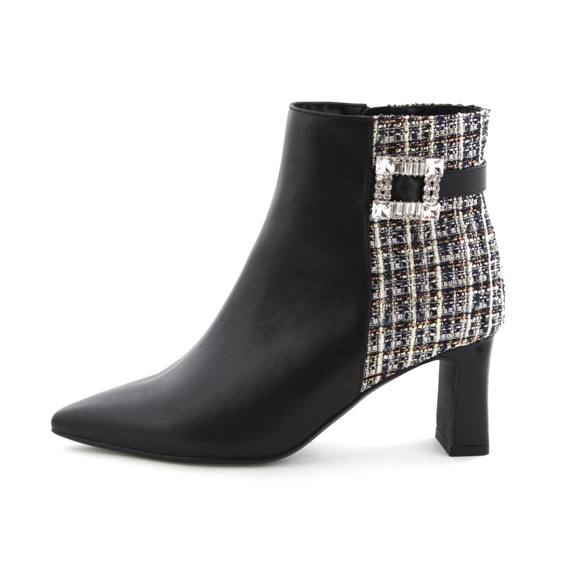 【SALE】ビジューバックルヒールブーツ/544406