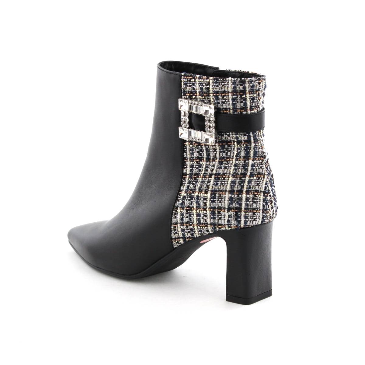 【SALE】ビジューバックルヒールブーツ/544406