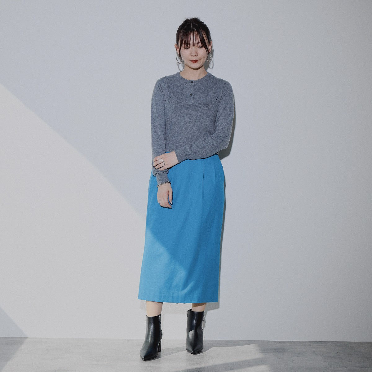 【SALE】ビジューバックルヒールブーツ/544406