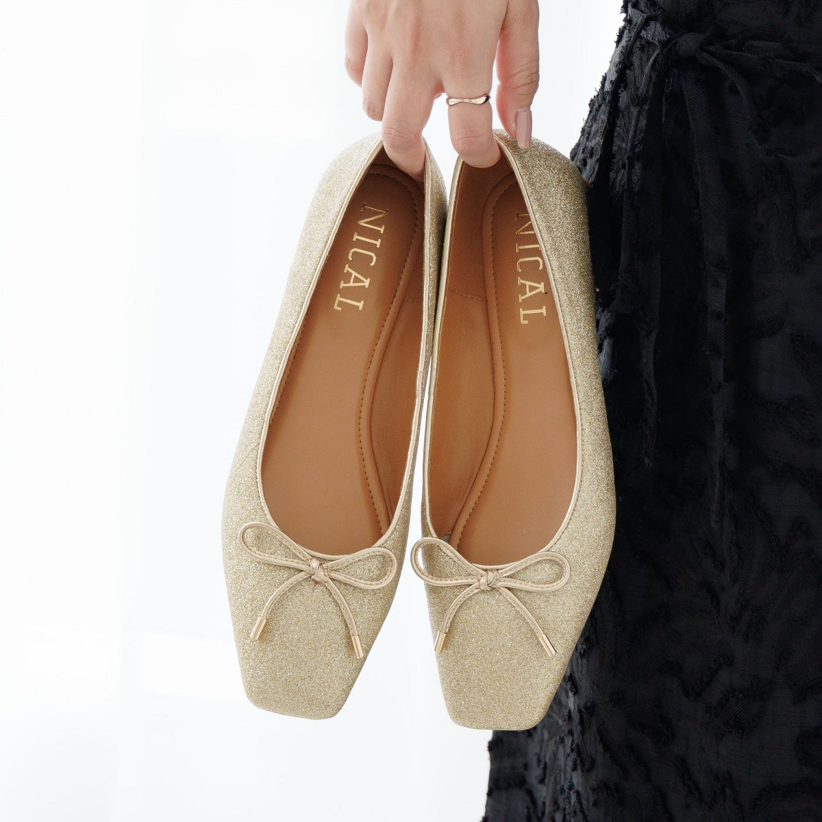 グリッターバレエパンプス/554105