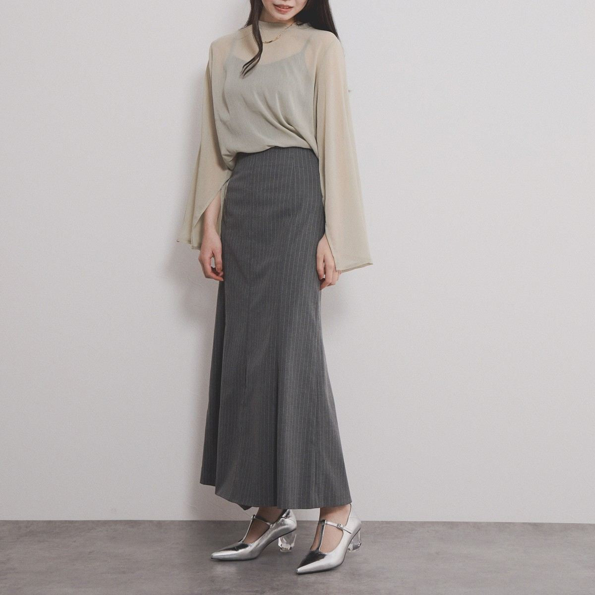 【SALE】クリアヒールTストラップパンプス/554106