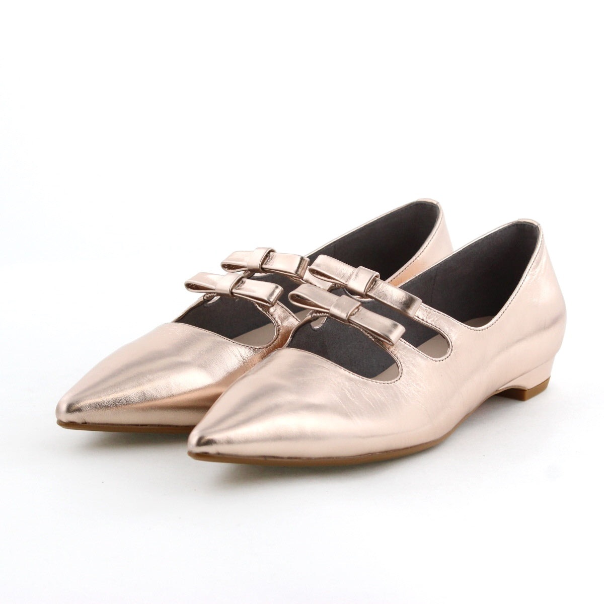 【SALE】ダブルリボンポインテッドトゥパンプス/554107