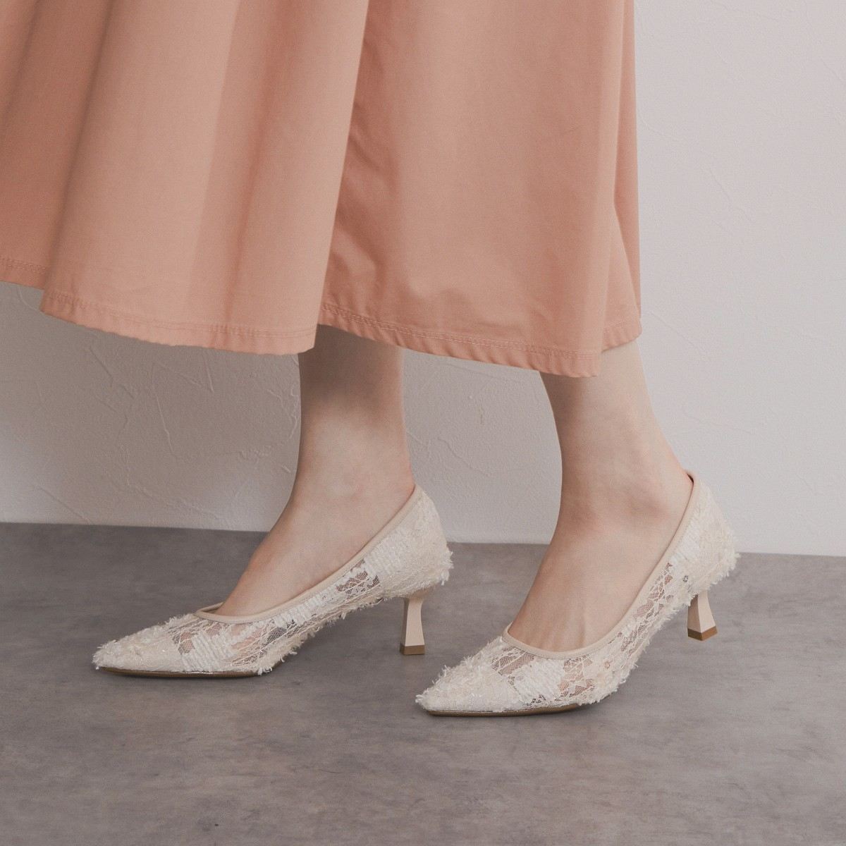 【SALE】フリンジチュールパンプス/554108