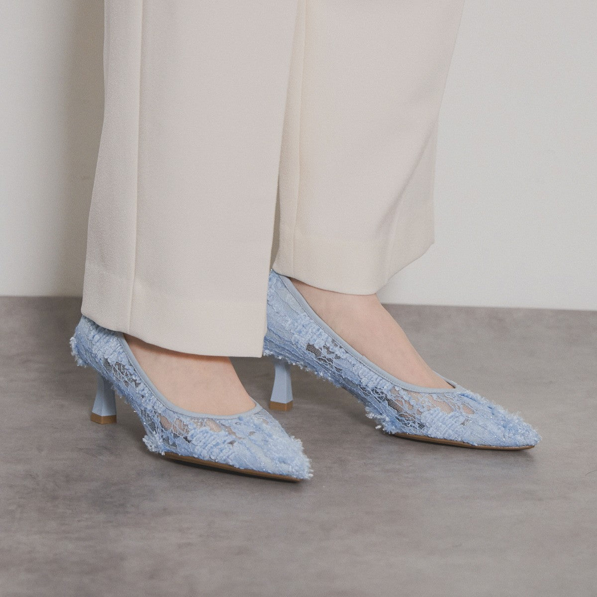【SALE】フリンジチュールパンプス/554108