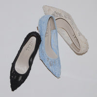 【SALE】フリンジチュールパンプス/554108