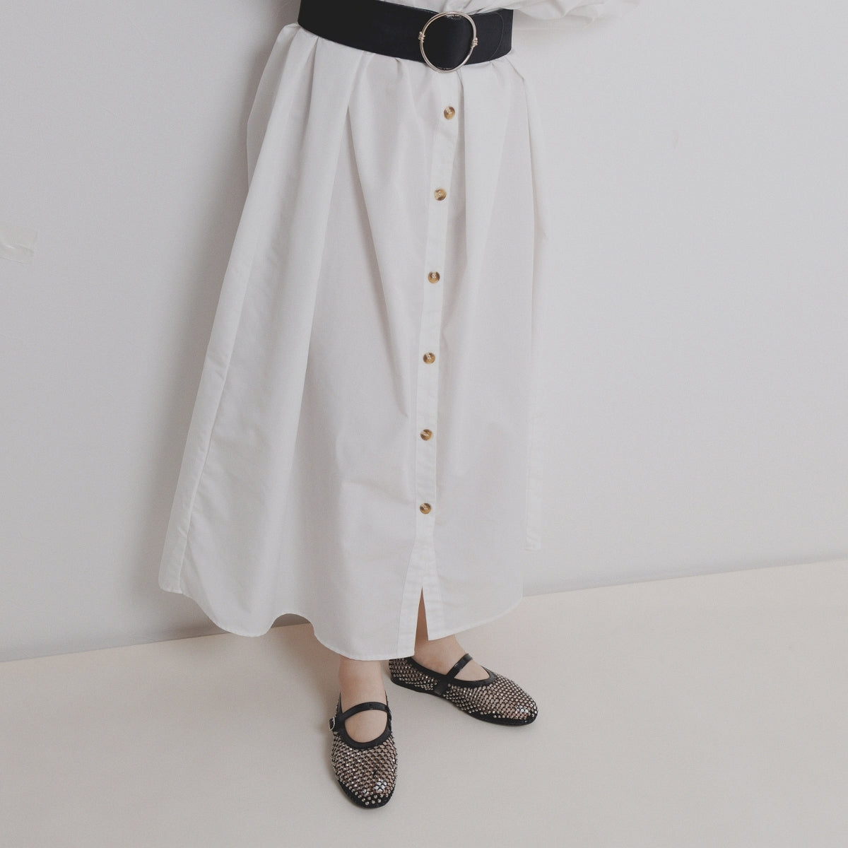 【SALE】ラインストーン付きメッシュパンプス/554110