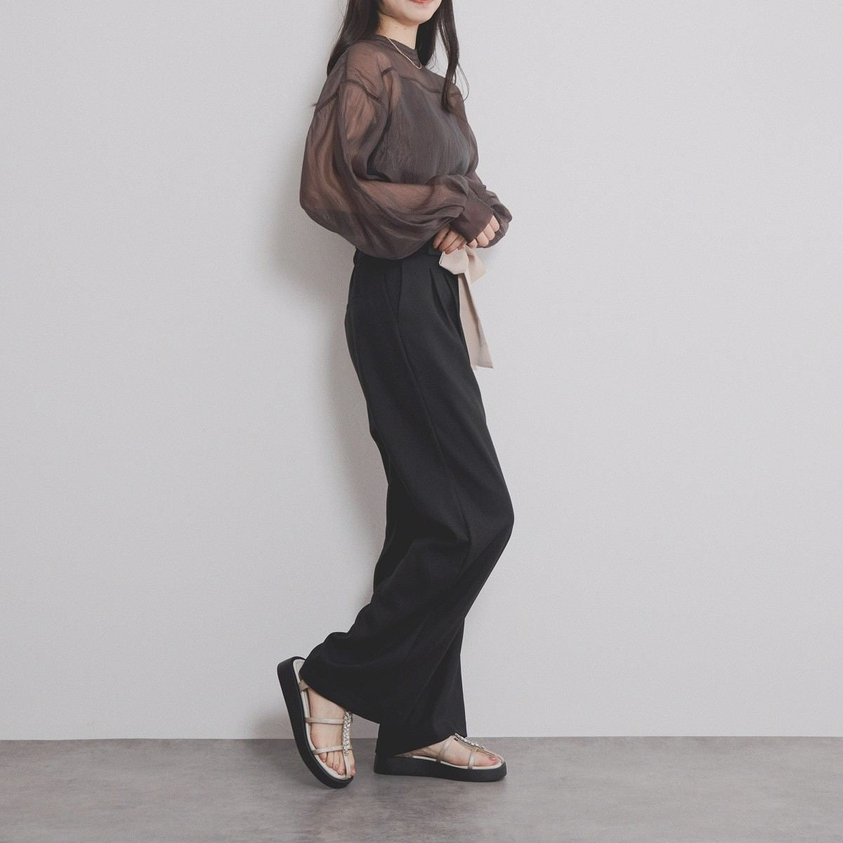 【SALE】ビジューTストラップサンダル/554204
