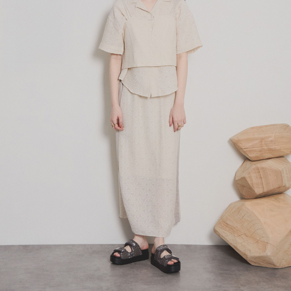 【SALE】スパンコール厚底ミュールサンダル/554214