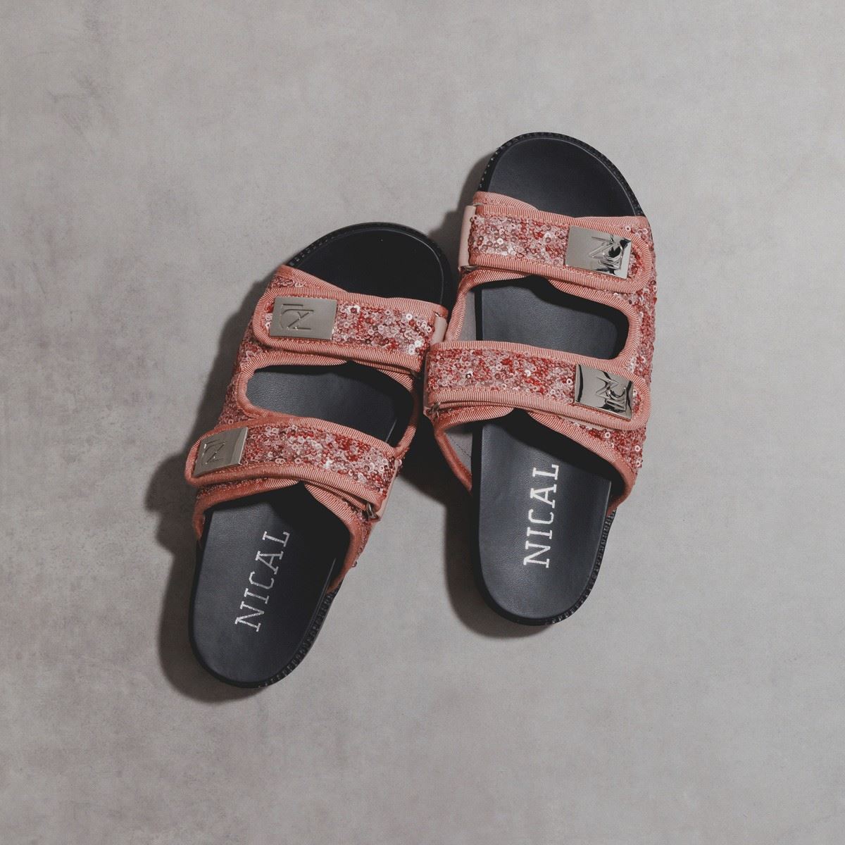 【SALE】スパンコール厚底ミュールサンダル/554214