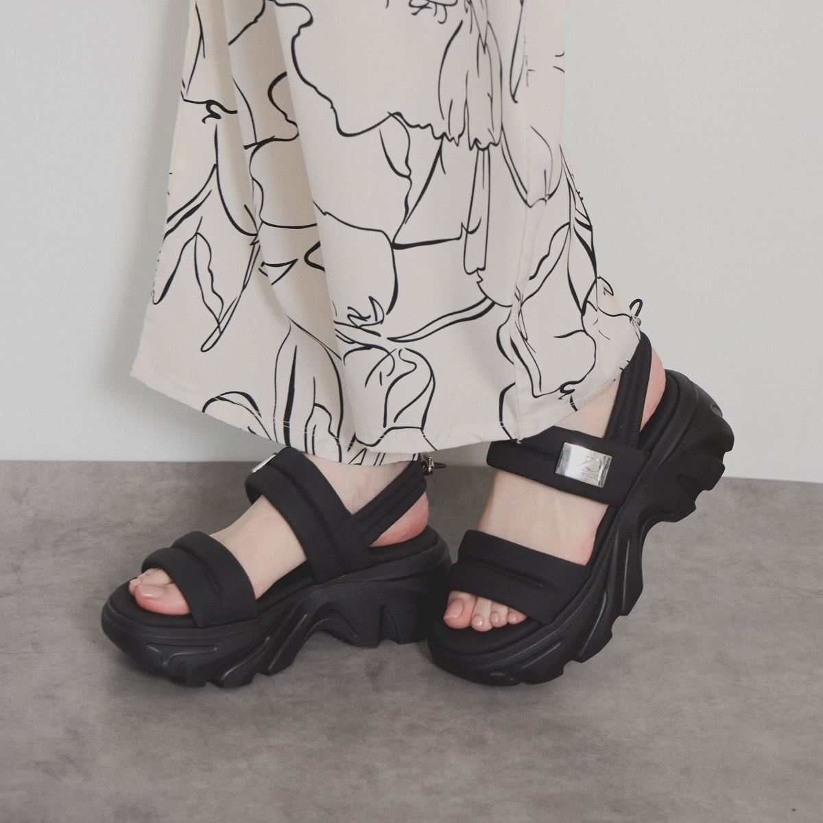 【SALE】ダブルベルトパデットサンダル/554216