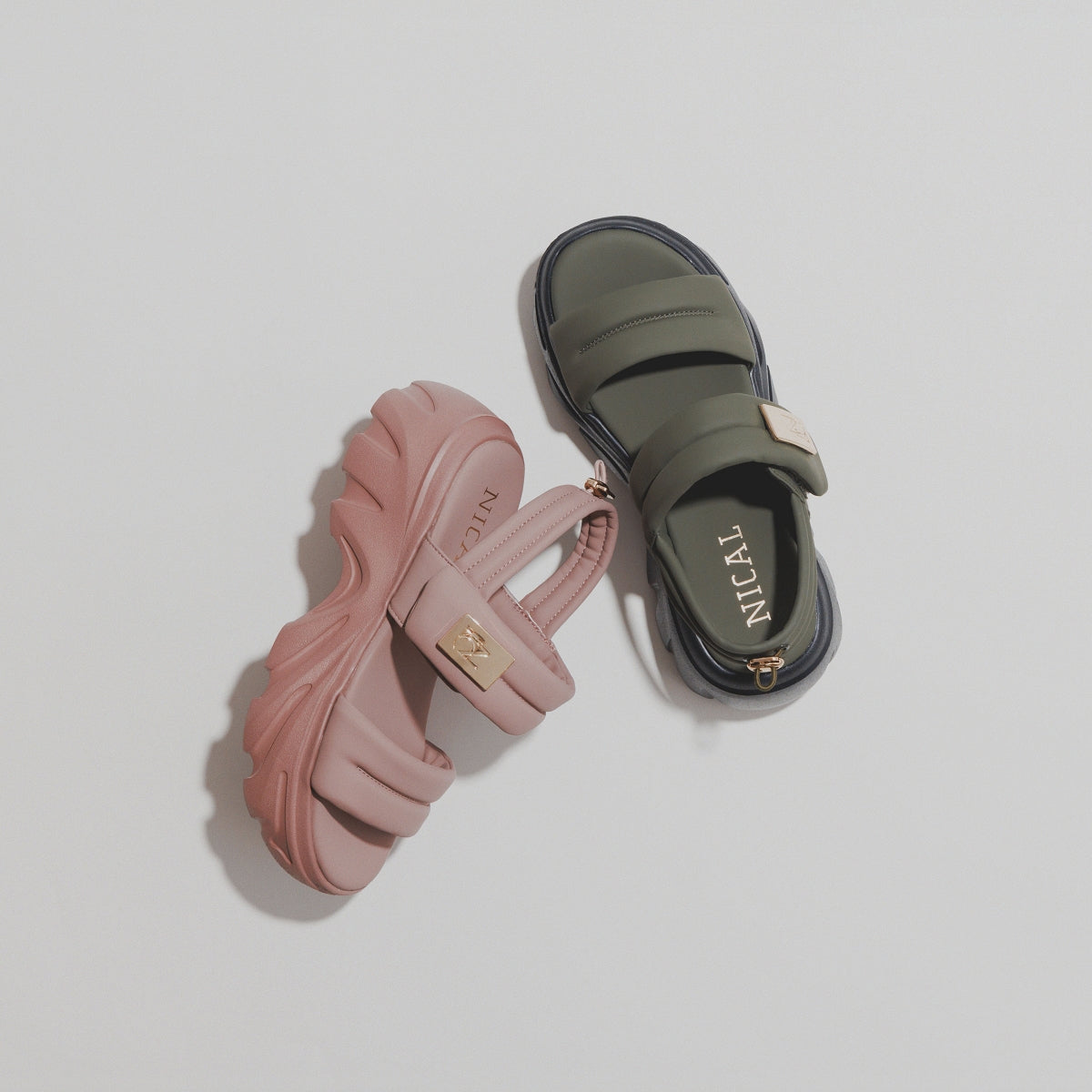 【SALE】ダブルベルトパデットサンダル/554216