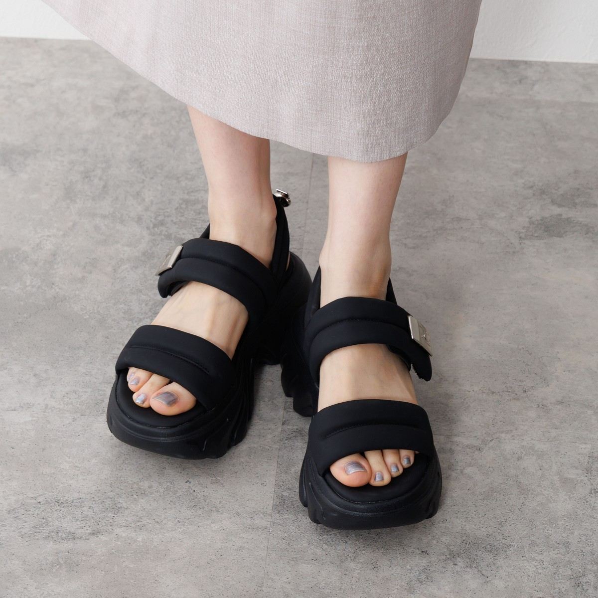 【SALE】ダブルベルトパデットサンダル/554216