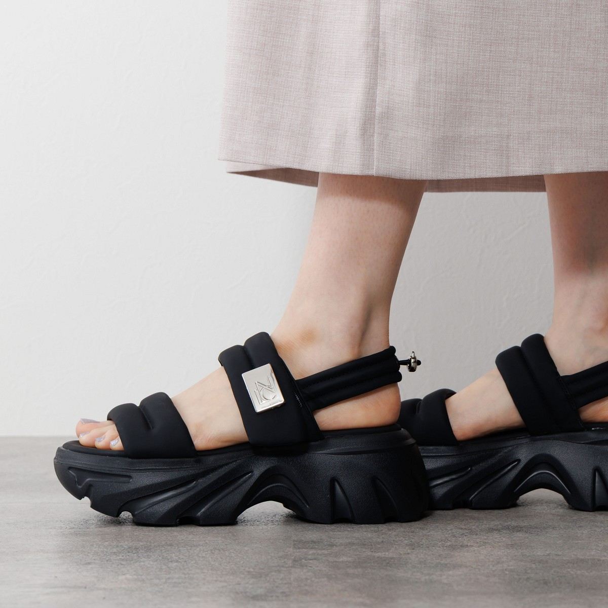 【SALE】ダブルベルトパデットサンダル/554216
