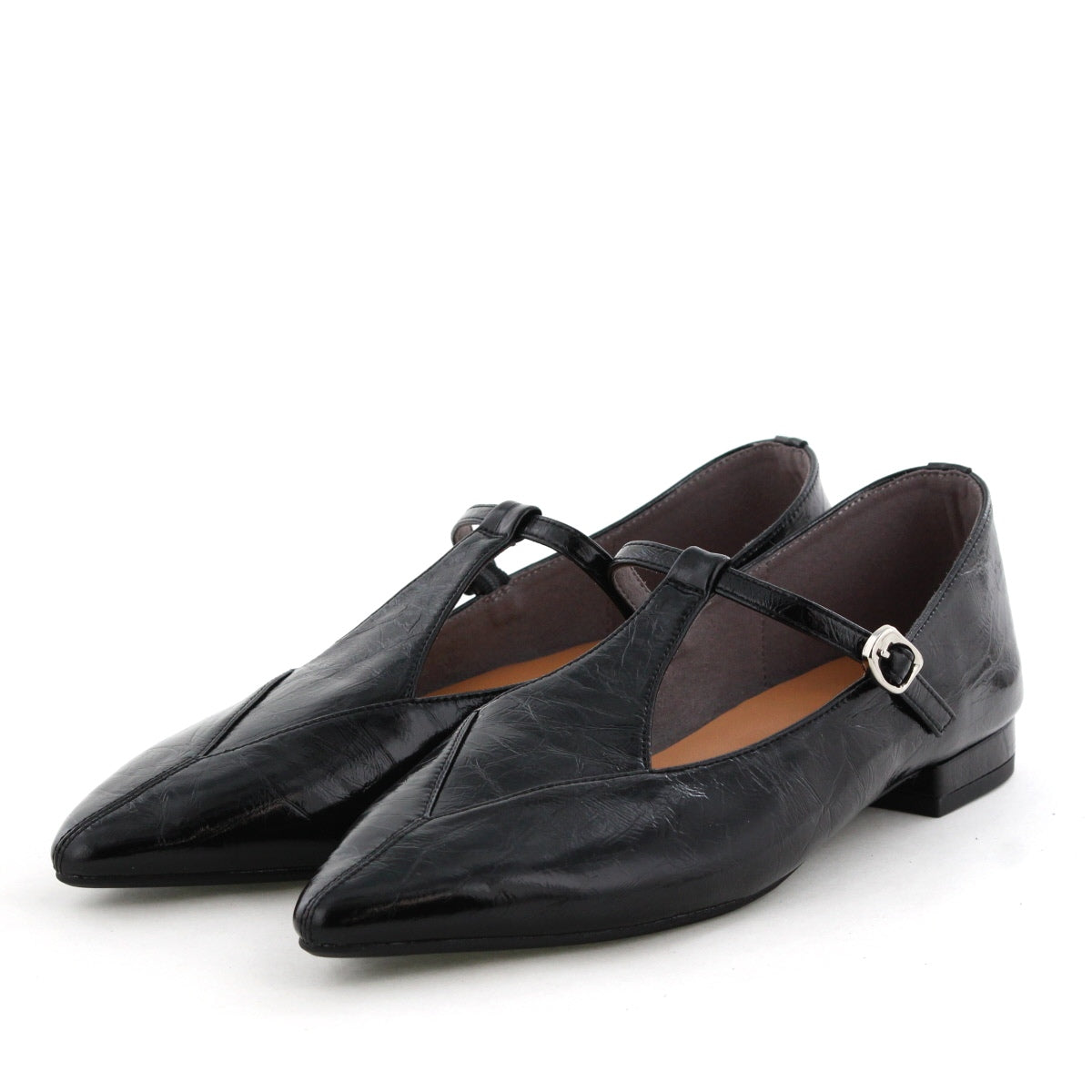 25AW】ダイヤTストラップフラットパンプス/554305