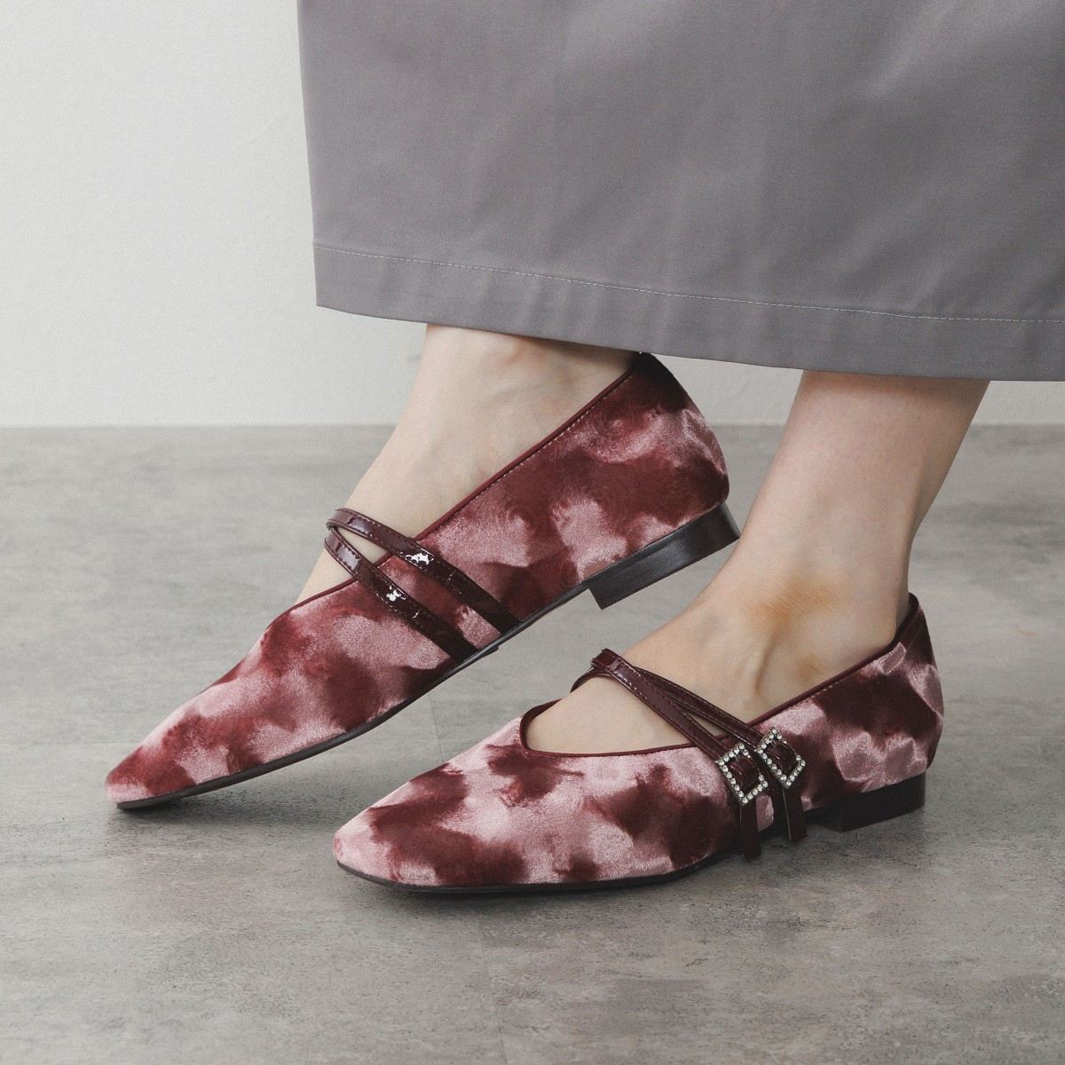 25AW】ダブルストラップメリージェーンパンプス/554306