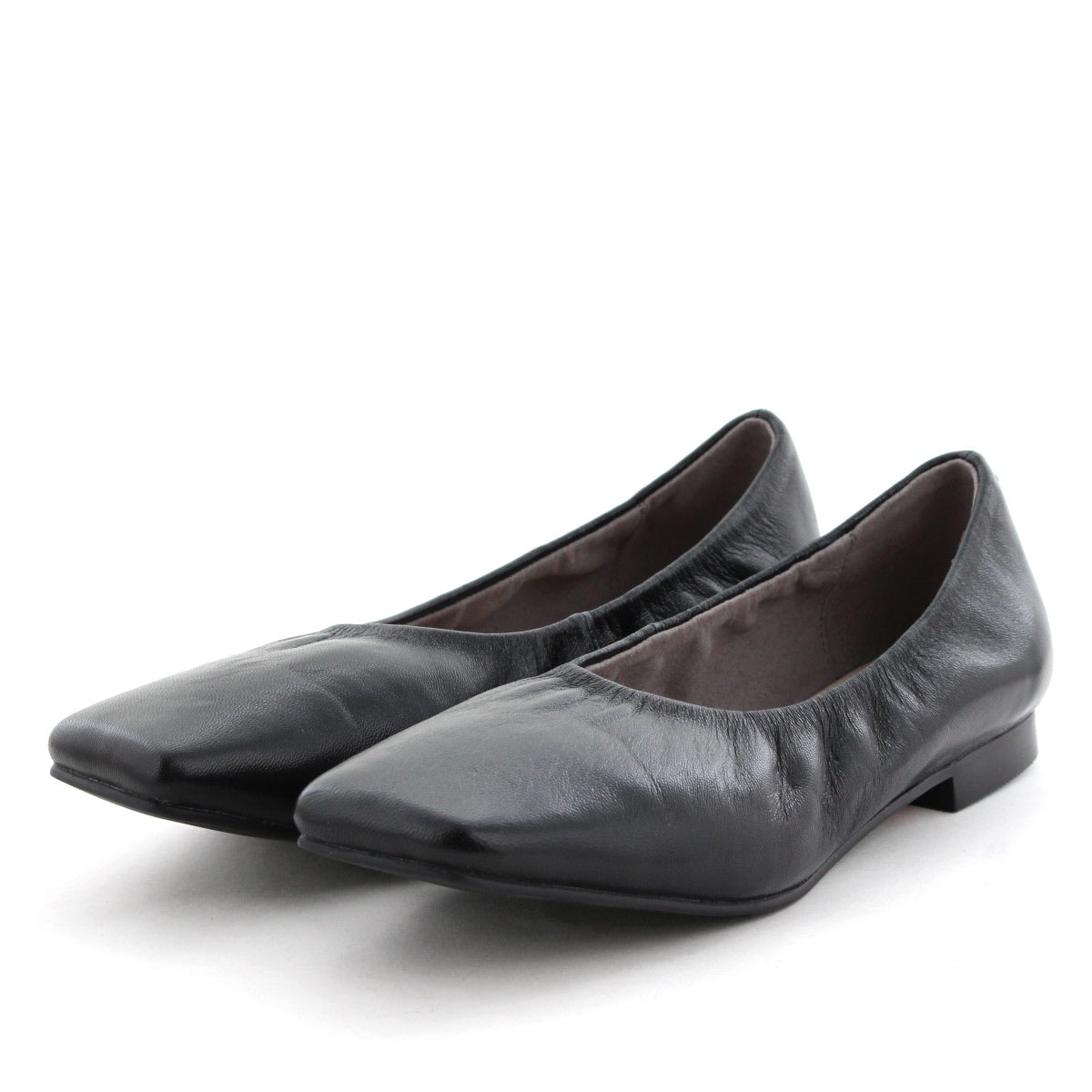 25AW】スクエアトゥシャーリングフラットパンプス/554307