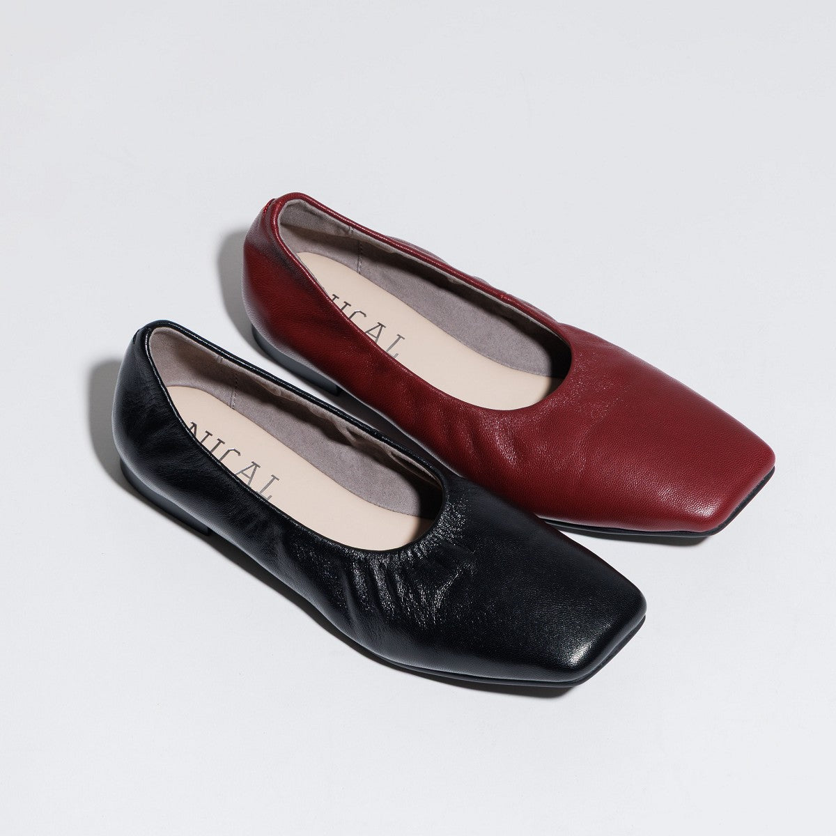 【25AW】スクエアトゥシャーリングフラットパンプス/554307